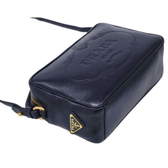 Prada Shoulder Bag Glace'Calf Baltico Calf Navy - Picture 1 of 9
